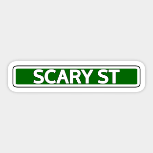 Scary St Street Sign Sticker